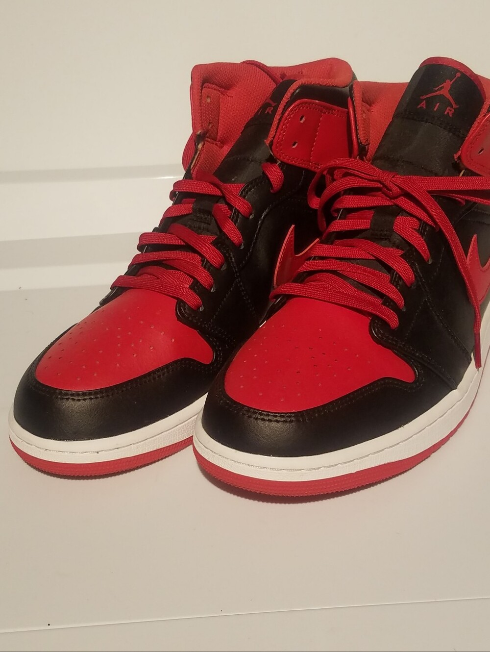 Men's Nike Jordan Air High Red Black Shoes Sneakers Size 12